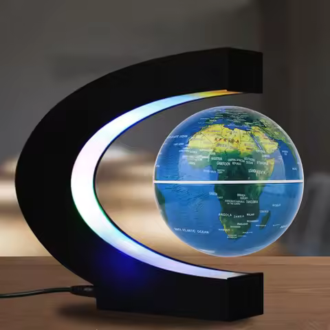 Electronic Antigravity Lamp Birthday Gifts Novelty Ball Light Floating LED World Map Magnetic Levita