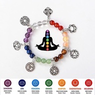 7 Chakra Healing Bracelets with Real Stones Gemstone Healing Chakra Bracelet Yoga Meditation Bracele