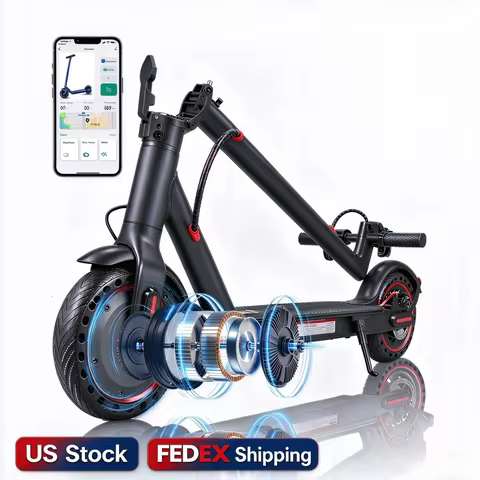 Adult Foldable Electric Scooter 350W Motor 36V 7.8Ah Battery 17Mile Range APP Control US Stock Commu