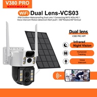 V380 Pro Solar Outdoor Cctv Camera VCS-03 Wireless Dual lens Waterproof Wifi 360° HD 1080P 4G IP Cam