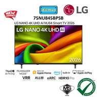 2026 75 Inch LG NANO 4K UHD AI NU84 Smart TV 75" Smart TV Murah Television 电视机 電視機 75NU845BPSB Repla