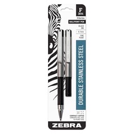 Zebra F-301 Compact Ballpoint Pen, 0.7mm, Black, 2 Pack (27412) by Zebra Pen