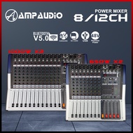 AmpAudio Power mixer 8/12 Channel  built-in amplifier with Bluetooth stage professional mixer KTV ef