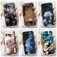 For Google Pixel 6 Pro Pixel6 New Cute Cartoon Floral Casing Google Pixel 6 6pro Black Silicone Soft