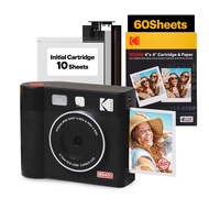 Mini Shot 4 ERA 4PASS 2-in-1 Instant Camera and Photo Printer (4x4) (Black, Camera + 70 Sheets)