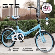 GTE 20 Inch Folding Bike Foldable Bicycle Cycling Mountain Bike Off-road City Bicycle Road Bike Adult Children Bicycle - Fulfilled by GTE SHOP