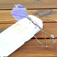 Pilot Double Bridge Rectangle Rimless Progressive Multifocal Reading Glasses +0.75 To +4 See Near an