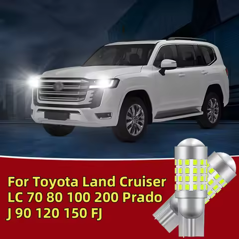 2Pcs For Toyota Land Cruiser LC 70 80 100 200 Prado J 90 120 150 FJ Parking Lamp T10W5W LED Bulb Car