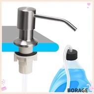 BORAG Soap Dispenser No-spill Bathroom Detergent Water Pump Stainless Steel Lotion Dispenser