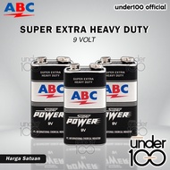 Baterai ABC Super Power 9V |  harga per 1 pc  Batrai Super Extra Heavy Duty | ❤ UNDER100 ❤