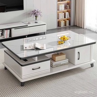 Small Apartment Tempered Glass Coffee Table Board Modern Simple Tea Living Room 2025 New Style Taiya