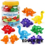 EducratePH Number OR Alphabet Dino Connect Toys Matching Dino 13pair Alphabet / 10pair 1-10 Numberbl