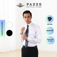Pazze Long Sleeve Shirt White Colour Bamboo Fabric Slim Fit Cutting Easy Iron/Care Size XS-3XL - LS7
