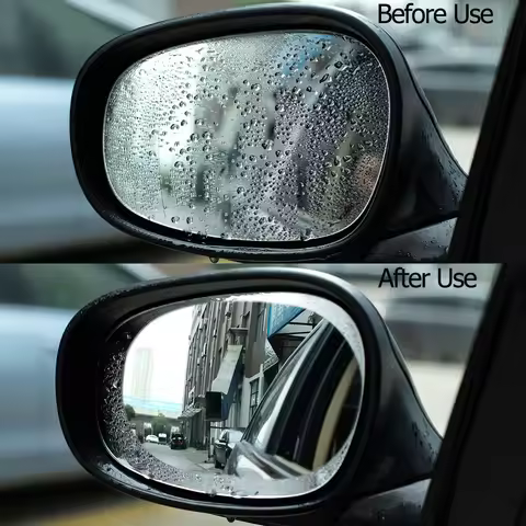 2Pcs Car Rainproof Clear Film Rearview Mirror Protective Anti Fog for Renault Clio 4 Peugeot 207 Kia