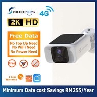 MHXCEES 4G Solar 2K Wireless CCTV CameraNo Monthly Fee-Free DataOutdoor WaterproofTuya