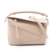 【二手】 LOEWE Puzzle Edge 迷你兩用手提包 A510P88X605541 黏土色皮革兩用單肩包 女士（全新）