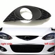 For Mazda 2 Sedan Car Accessories Front Bumper Grille Fogs Lights Box Frame Fog Lamp Cover