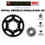 RK Takasago large displacement chain Royal Enfield Himalaya 411 Sprocket, material: Black plated ste