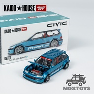 Kaido House X MINI GT 1:64 CIVIC (EF) KAIDO ทำงาน V1รถโมเดล Diecast