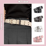 Versatile Punk Belt Retro Double-Breasted Metal Belts Fashionable Jeans Decorative Belts Tali Pingga
