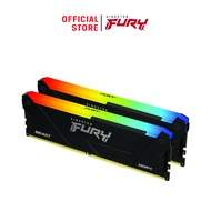 Kingston FURY Beast 3600MT/s 16GB (2x8GB) RGB Black XMP DDR4 CL17 DIMM (Kit of 2) Desktop Memory (KF