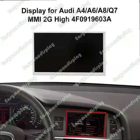 7 Inch LQ070T5DR02 LCD Display Screen for Multi Media Interface(MMI) 2G Infotainment 4F0919603A