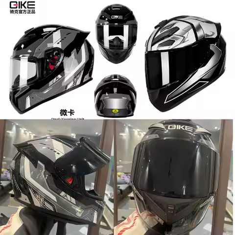 QIKE 3C Certified Full Face Helmet Four Seasons Universal Safety Motorbike Helmet For Men Women