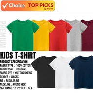 Kids Cotton T-Shirt Unisex 100% Cotton Tee for Boys and Girls, Available in 8 Vibrant Colors, Perfec