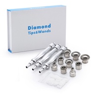 9 Tips + 3 Wands Diamond Dermabrasion Accessory Tips Diamond Wands Cotton