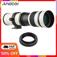 yuan6 Andoer Camera Super Telephoto Zoom Lens MF T Mount for Canon EF-Mount Cameras EOS 80D 77D 70D 60D 60Da 50D 7D 6D 5D T7i DSLRs Lenses