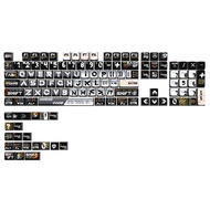 Translucent Keycaps Unique Artistic ASA Profile Morse Cipher Theme Black And Blue Color Combination 