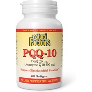 Natural Factors, PQQ-10, Supports Energy and Healthy Aging, Dietary Supplement, 60 softgels (60 Serv