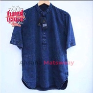 Ready Stock!! New Product!! Baju Koko Pria Dewasa Levis Denim Terlaris