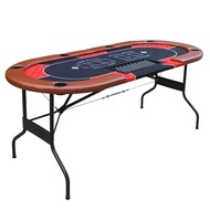 Texas Hold'em Poker Table Folding Table Card Room Poker Chip Box6-Players Poker Table