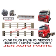 J121S14 STAINLESS STEEL LOWER GRILLE GARNISH VOLVO FM/FH V3 VERSON 3
