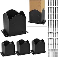 Creative Design 6x6 Post Base, Square Bracket Post Base for Fence Mailbox Deck, Bolt Down Post Base 