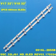 2PCS LED backlight strip for LG 32LJ510V 32LJ610V 32LJ510U HC320DXN-ABSL1-2143 LC320DXE (FK)(A2) 691