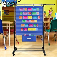 CARNATIOGV Standards Pocket Chart, Educational Durable Classroom Pocket Chart, Large Class Schedule 