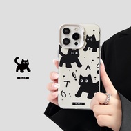 Rainbow case เคสขอบนิ่ม หลังแข็งปุ่มเงิน สกรีนลาย สำหรับไอโฟน7plus XR i11 i12 proMax i13 proMax i14 