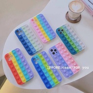 ♞,♘Realme 8 Pro 4G 5G C12 C15 C21 C21Y C25 Soft Silicone Pop it Bubble Case