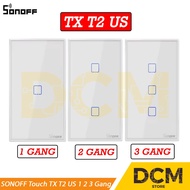 SONOFF TX T2 US 1Gang/2Gang/3Gang Wall Touch Smart Switch Wifi RF 433