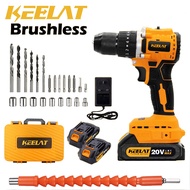 KEELAT KCD007 20V Brushless Drill impact Drill electric drill With Hammer Cordless Impact Drill Scre