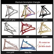 [factory direct]COMEPLAY Titanium Brompton Triangle rear fork 406/451 Disc &amp;Rim rear triangle for Brompton/pike/3sixty/Aceoffix