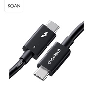 สายทันเดอร์โบ Choetech Thunderbolt 5 Intel Certified Cable 1m-Black