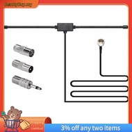 [In Stock]FM Radio  FM F-Head Sheep Horn  for Car FM TV Radio Station 75 Ohms F Female to TV3.5 Mono