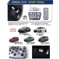 Honda Civic FC FE CRV Accord Odyssey front sport pedal padel cover aluminium steel bodykit body kit