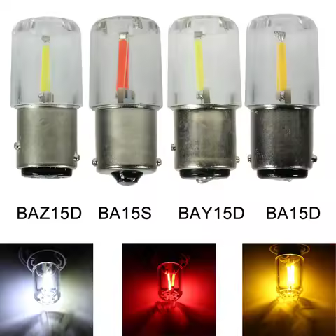 2X Led Car Interior Light P21/5w P21W 1156 BA15S 1157 BAY15D BA15D BAZ15D 12v 24v COB Coche Auto Par