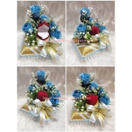 gubahan bekas cincin risik/tunang/nikah-ocean blue gold