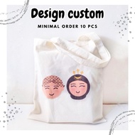 MINIMAL Belacu custom full color print tote bag (Minimum order 10 pcs)