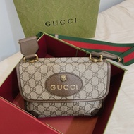Gucci 台灣專櫃購入 虎頭包 經典款 粗背帶 9.5成新 斜背包 包包